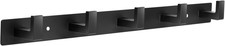 Coat Rack Wall Mount, Metal Coat Hanger with 5 Hooks, Black, 1 Pcs