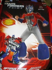 Transformers OPTIMUS PRIME Child DELUXE COSTUME M 7-8 NEW Medium 3-D Chest MASK