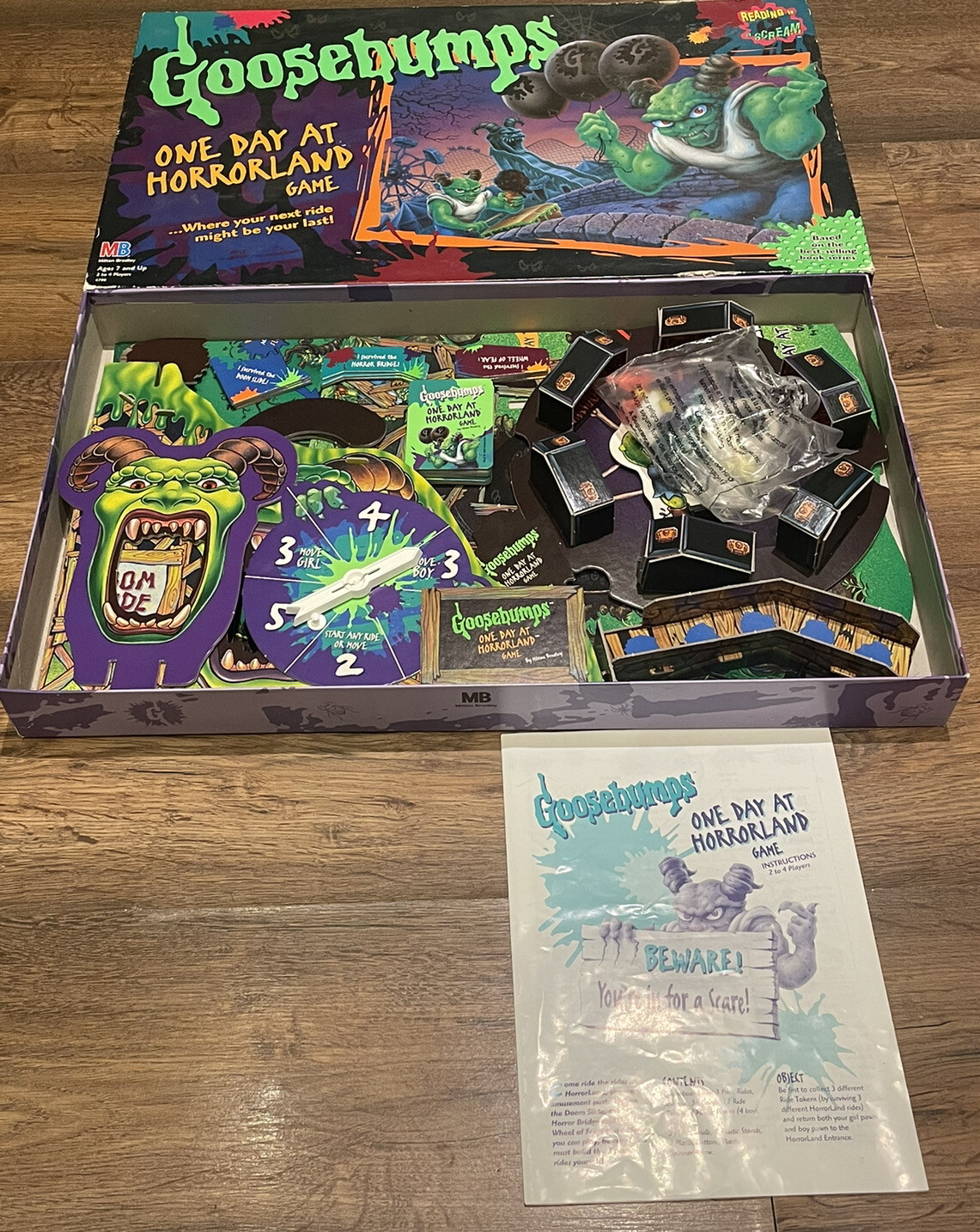 RARE 1996 GOOSEBUMPS ONE DAY AT HORRORLAND BOARD GAME MB 100 COMPLETE Exc Co eBay