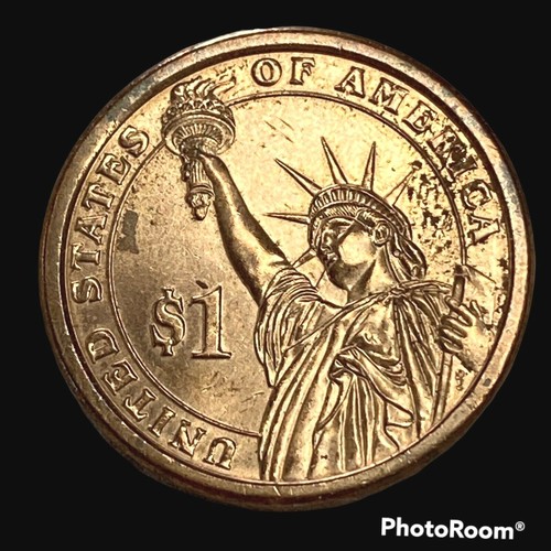 2011-D James Garfiled Golden $1.00 One Dollar Coin Gold Tone U.S. Currency - Picture 2 of 2