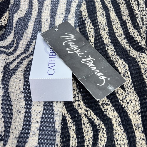 Maggie Barnes Zebra Print Open Cardigan Sheer Size 0X NWT - Picture 2 of 4