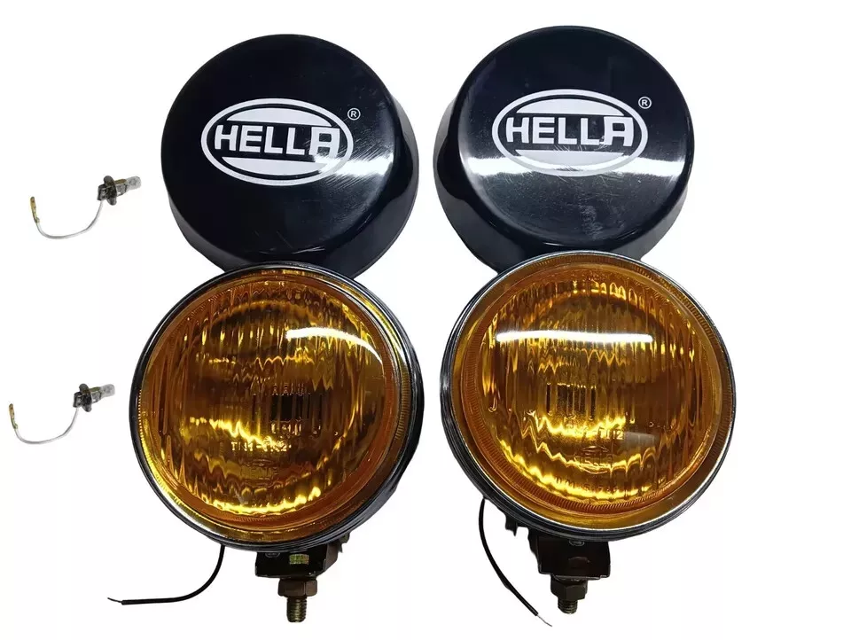 4X4 Spot Lights Lamps Large 5" Off-Road Waterproof 55w With Covers Yellow - Image 3 of 4