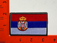 SERBIA FLAG PATCH Srbija SERBIAN EMBROIDERED SOUVENIR Hook and Loop Fast
