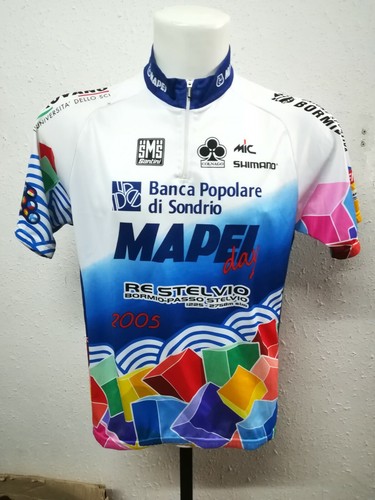 Maglia T-shirts Ciclismo Originale Vintage SMS Santini Mapei XXL | eBay