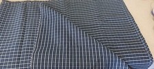 Blue White Plaid Upholstery Fabric Heavyweight Woven 2 Yards x 48 Uncut
