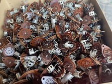 3 x Noval Röhrenstecker Röhrenfassung 9-pol...