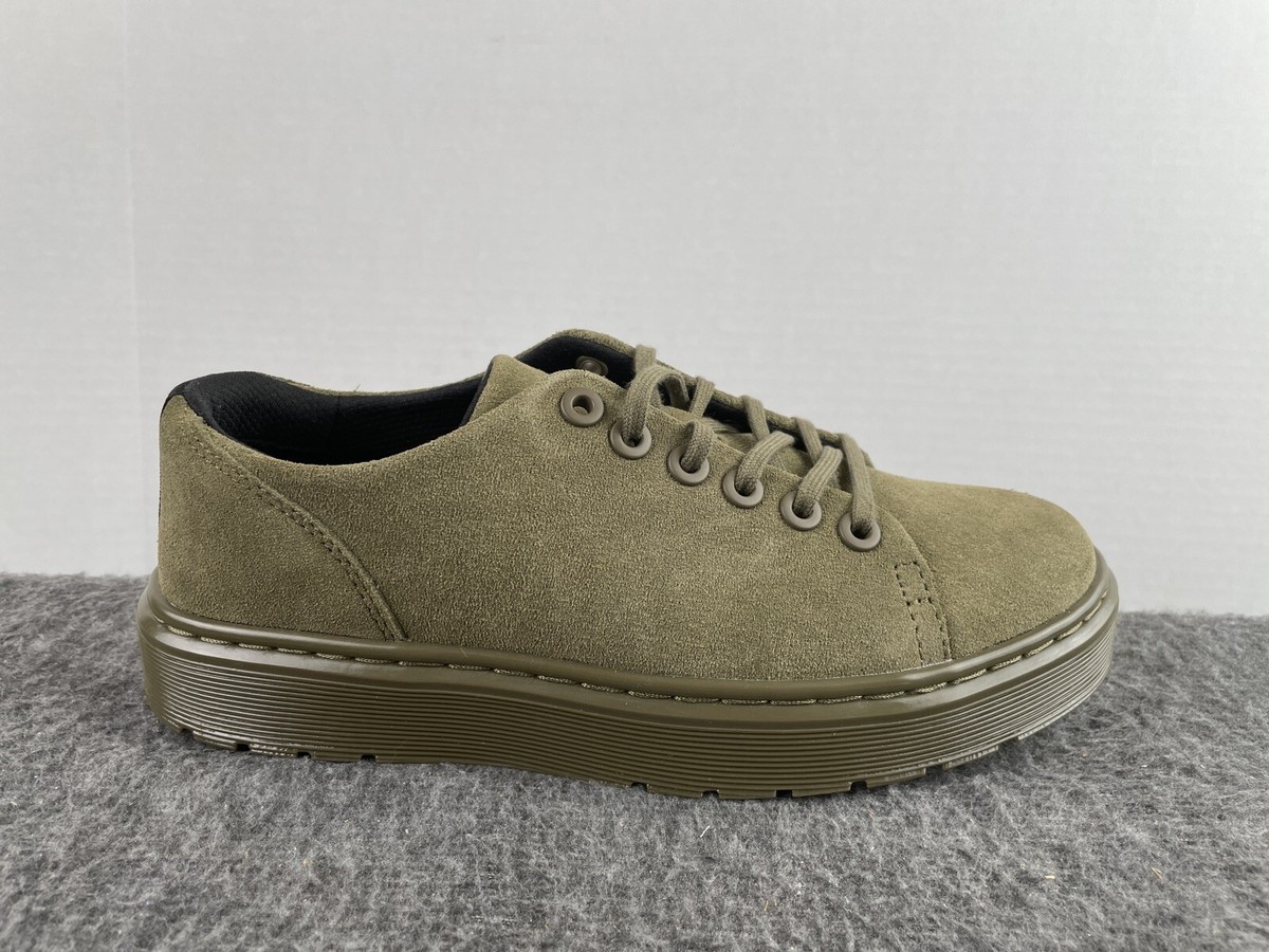Dr. Martens Dante Suede Leather Olive Green Shoes Men's 5 Women's