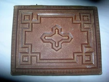 Victorian Leather Photo Album, Gold Slices - For Business Cards Photos CDV