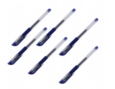 5X PENNA GEL BLU PUNTA FINE biro 5 pezzi scuola ufficio scrivere disegnare