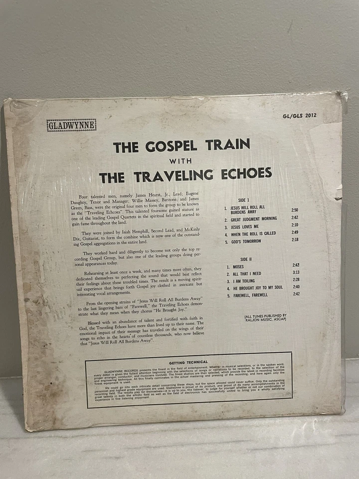 Rare! THE TRAVELING ECHOS-Gospel Train Vinyl (1962) MONO LP Gladwynne 1st Press Foto 2 de 4