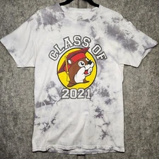 BUC-CEES Class of 2021 T shirt Gray Tie Dye  White Size Medium