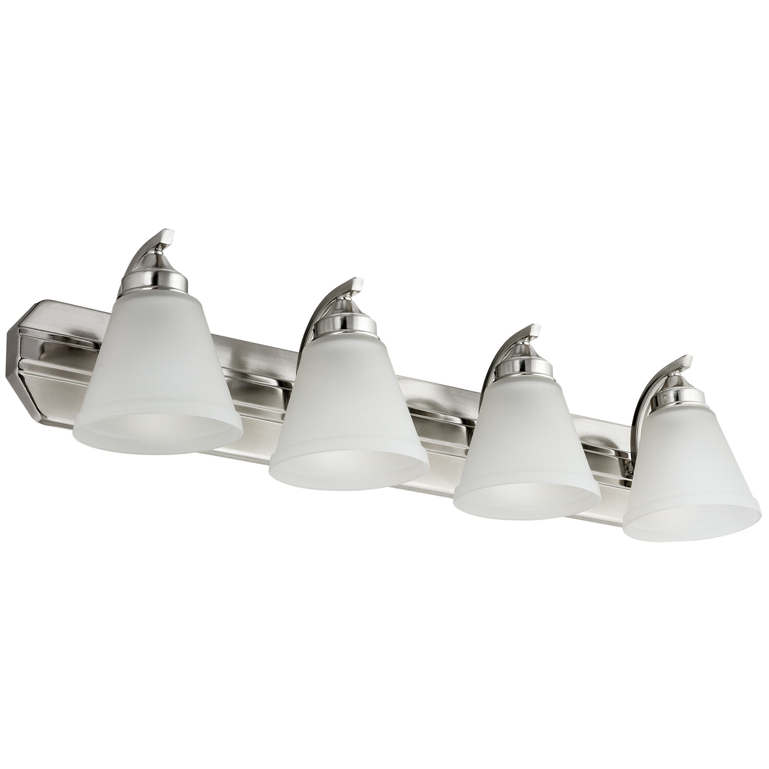 Sunlite Modern Bell Vanity Fixture 30Wall Mount Bulb Req Light Brushed Nickel