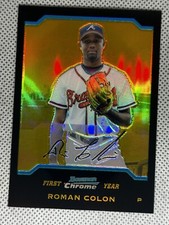 Roman Colon 2004 Bowman Chrome First Year Gold Refractor /50 Prospect Rookie RC