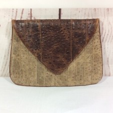 Bryna Nicole Retro Exotic Skin Leather Clutch Purse Handbag Magnetic Snap