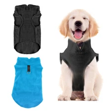 Pet Dog Warm Fleece Vest Sweater Coat Winter Soft Warm Vest Coat With Leash Ring