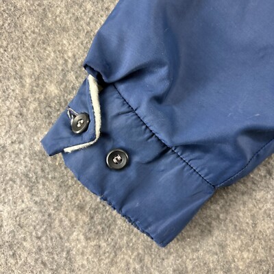 VINTAGE Workwear Jacket Mens Large Blue Full Zip Talon Nylon
