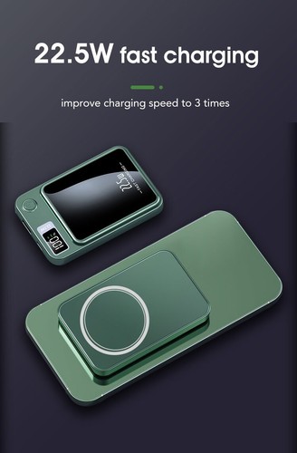 Universal Super Fast Mini Wireless Charging Power Bank PD 22.5W 5000mAh Battery - Picture 17 of 23