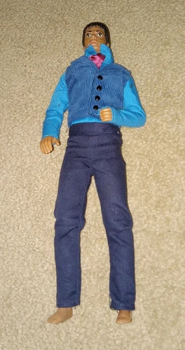 1980's Vintage Michael Jackson Action Figure Doll Wearing Barbie Ken Jumpsuit