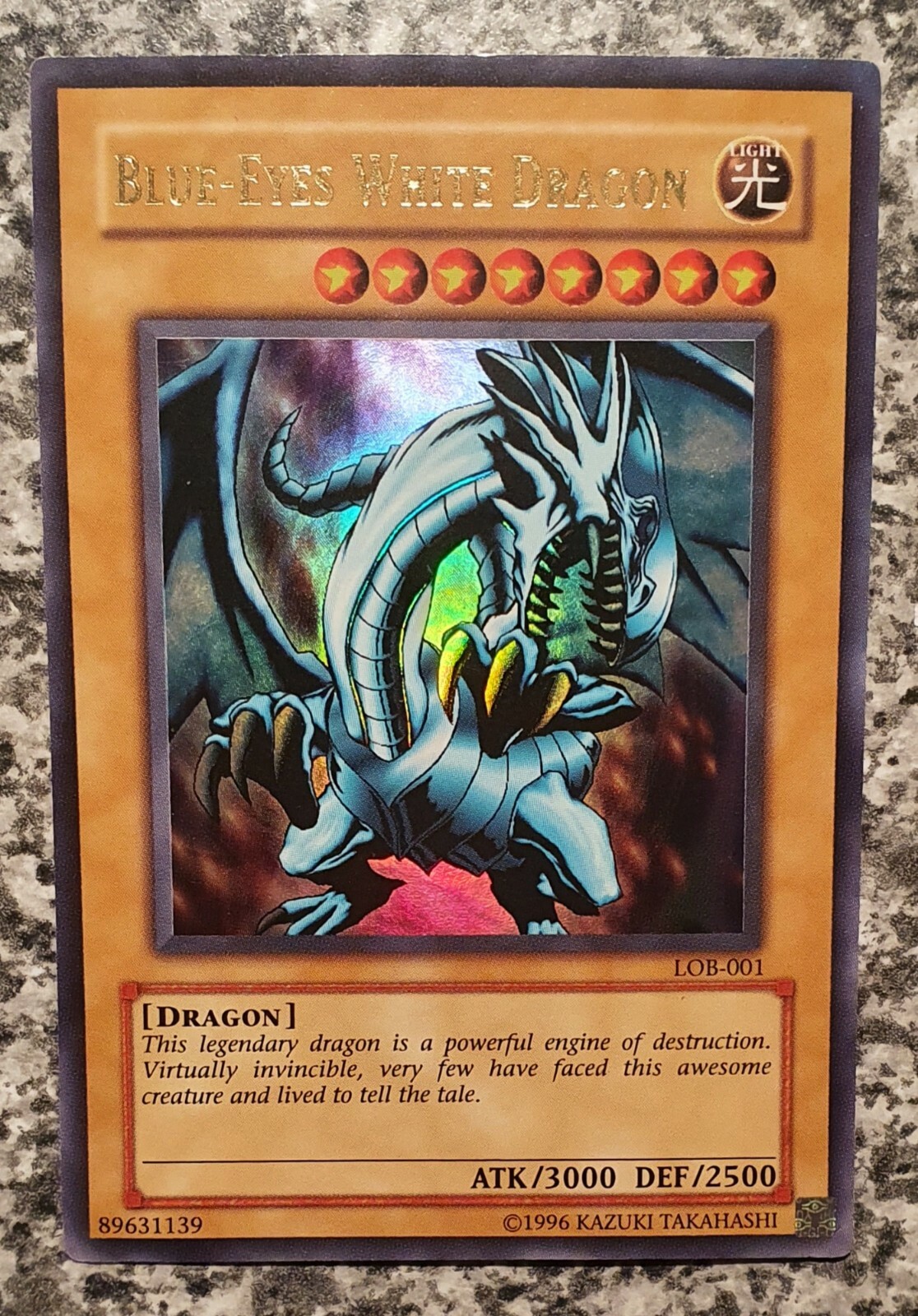 Yugioh LOB001 BlueEyes White Dragon Ultra Rare 2002 eBay