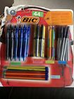 Bic 44 Counts 10 Pens,3 Highlighters,2 Markers,5 M Pencils,12 Ball Point, 12 Pe