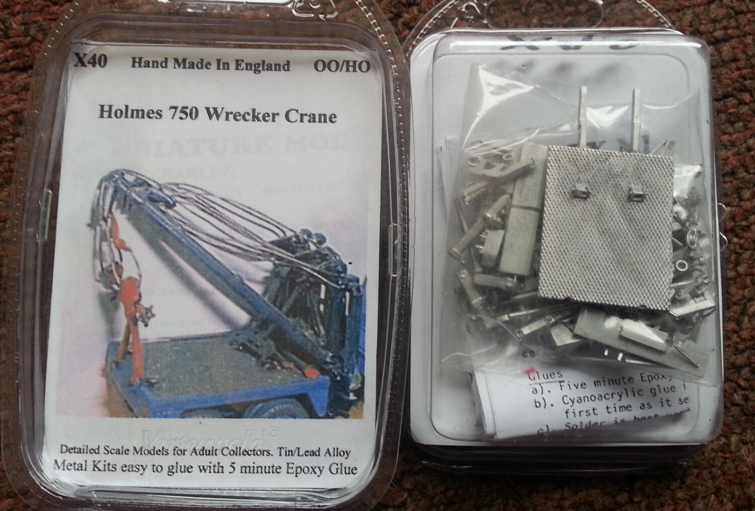 Holmes 750 Wrecker Crane X40 UNPAINTED OO Scale Langley Models Kit 1/76