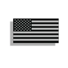 Black & Gray USA Flag Sticker Decal