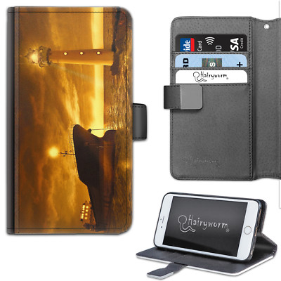 Lighthouse Handyhülle; PU Leder Flip Case; Cover für Samsung; Apple; Sony