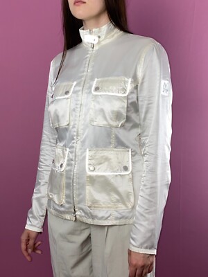Belstaff Silver Label Vintage Women's Moto Jacket - 44 M White