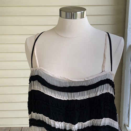 NWT Anthropologie Yoana Baraschi Ruffle Dress XS Black & Ivory Fairygrunge *Read - Picture 5 of 14