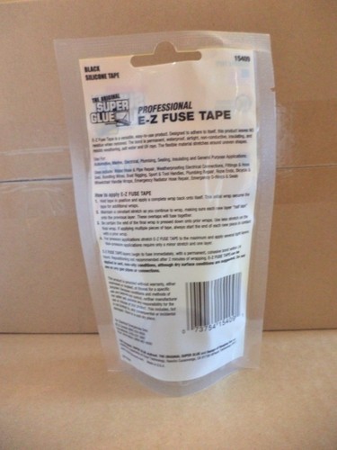 E-Z FUSE TAPE CAR RADIATOR HOSE REPAIR & EXHAUSTS WATERPROOF BLACK Self Fusing - Picture 2 of 2