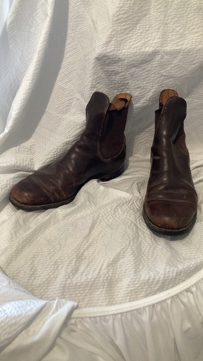 Seiberling Mens Vintage Leather Boots Vintage Seiberling Brown Leather Cowboy Boots Men main image 2