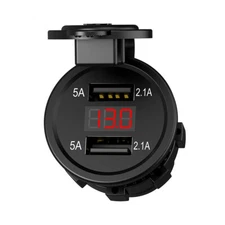 4.2A Dual USB Charger Car Cigarette Lighter Socket Splitter Power Adapter Outlet