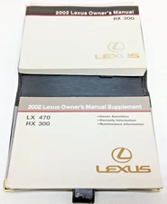 2002 Lexus RX300 Factory Original Glovebox Owners Manual Book Portfolio