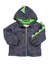 Carters Dinosaur Spiked Fleece-Lined Rain Jacket 3T