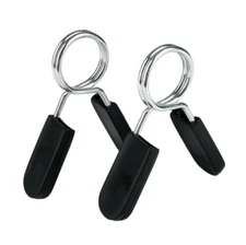 2Pcs Barbell Dumbbell Lock Clamp Gym Weight Bar Spring Collar Clips Black 25mm