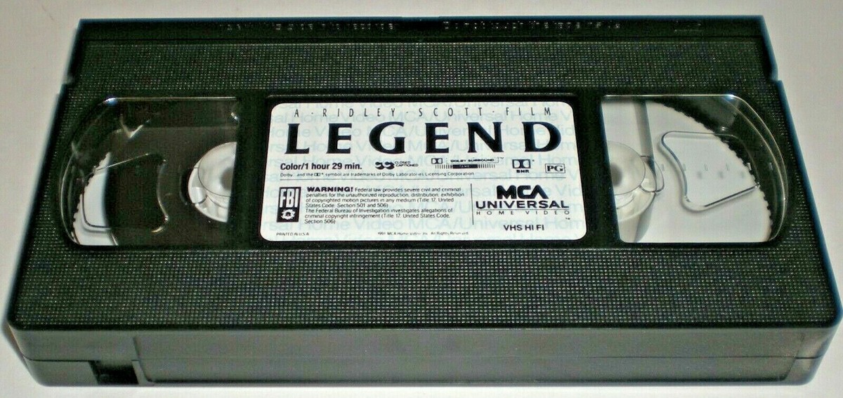 LEGEND ( VHS TAPE ) Tom Cruise Mia Sara Ridley Scott Tim Curry