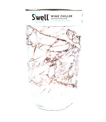 S'well 280964 Stainless Steel Wine Chiller - 750ml - Calacatta Gold