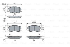 0 986 494 563 BOSCH Bremsbelagsatz, Scheibenbremse für HYUNDAI,KIA,NAZA,PROTON