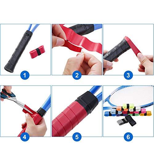 12 Stück Pickleball Overgrip Tennisschlägerband Anti-Rutsch Griffband Ersatz - Bild 4 von 8