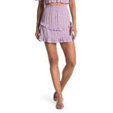 Abound NWT Cute purple floral summer mini skirt size small