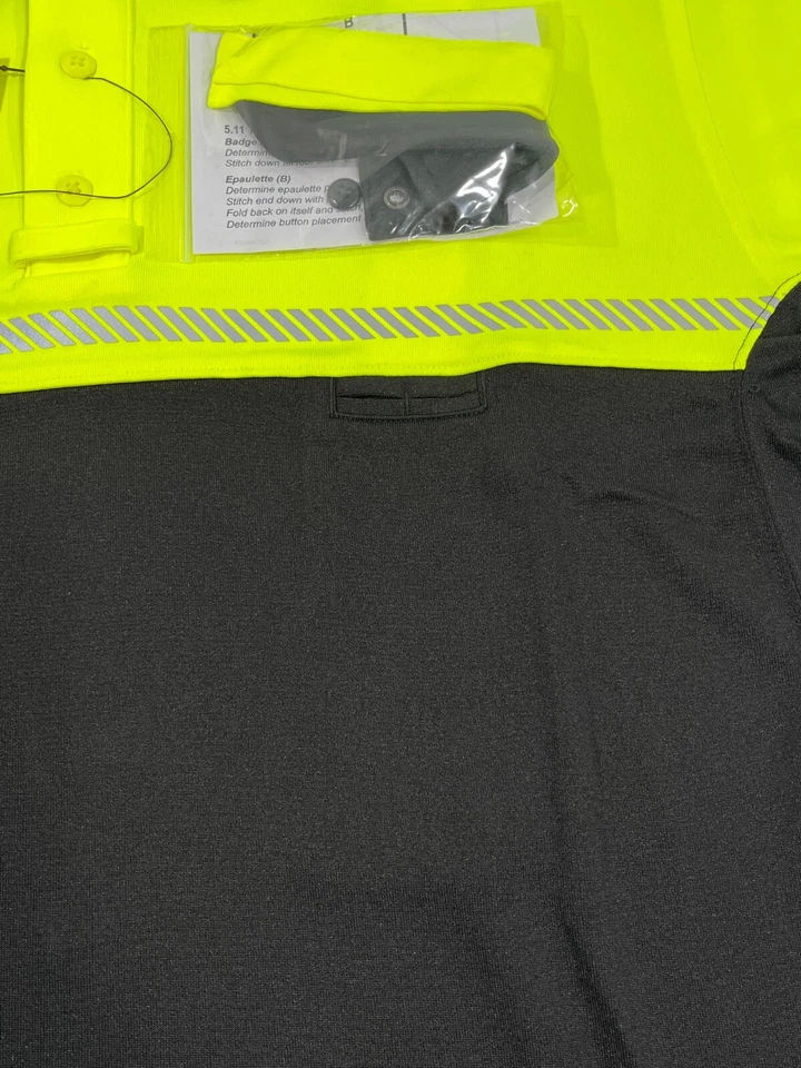 CAMISA POLO MANGA CORTA X-LARGE 5.11 TACTICAL BIKE PATROL 71322 AMARILLA ALTA VISIBILIDAD Foto 4 de 4