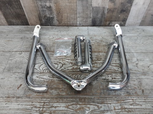 Harley Davidson Brand New Highway High Way Foot Pegs Crash Bar Chrome Finish - Picture 2 of 9