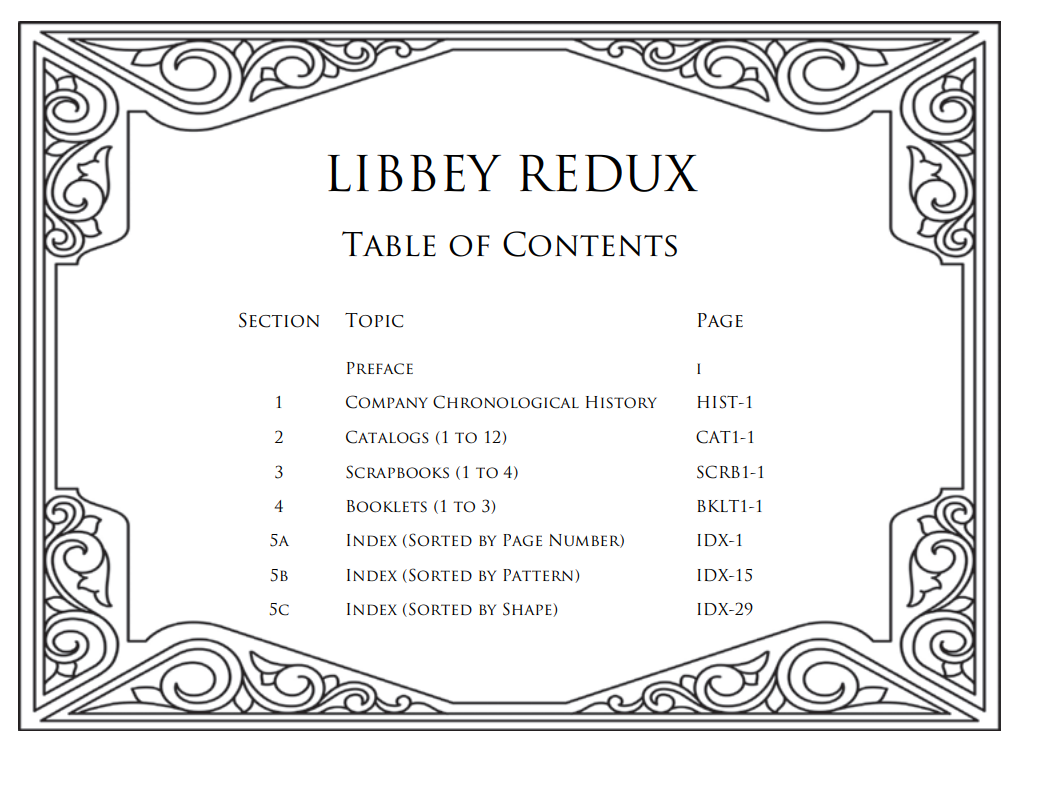 Libbey Redux American Brilliant Cut Glass & engraved catalog