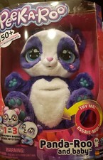 Spinmaster Peek-a-Roo Interactive Panda-Roo Plush with Mystery Baby 150 Sounds