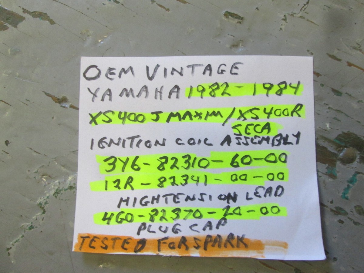 YAMAHA IGNITION COIL 3Y6-82310-60-00 12R-82341-00-00 1982 -1984