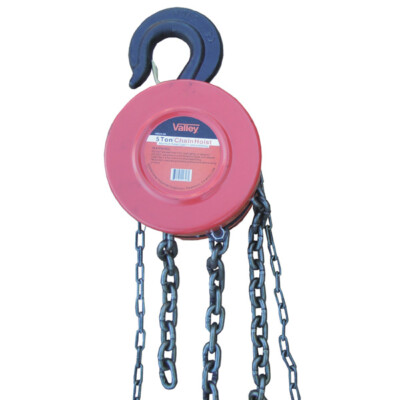 Valley 5 TON CHAIN PULLER BLOCK FALL CHAIN LIFT HOIST HAND TOOLS CHAIN WITH HOOK