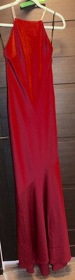Rachel Zoe Jaclyn Mermaid Maxi Dress Sz 4 Red Berry MSRP $595 NWT