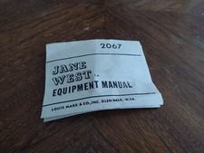 1960s Jane West Movable Cowboy Marx 2067 EQUIPMENT MANUAL ACCESSORIES ONLY