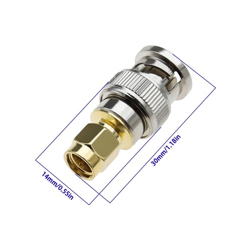 4Pcs BNC Jack/Plug to SMA Male/Female Adaptors Converters RF Coaxial Connectors - Picture 7 of 8