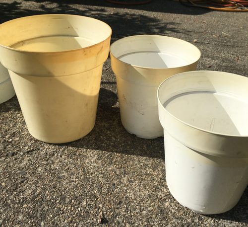 Vtg 70s/80s lot of Plastic Plant Pot Flower Pot Planters 6x6" - 3.5x3.5" - Picture 5 of 7